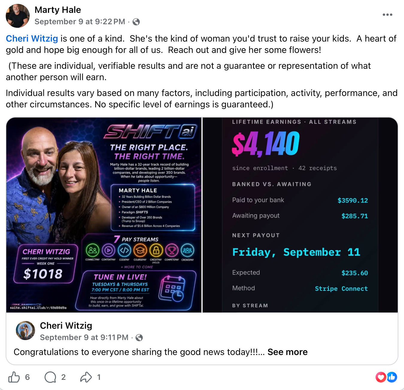 Facebook member result 2
